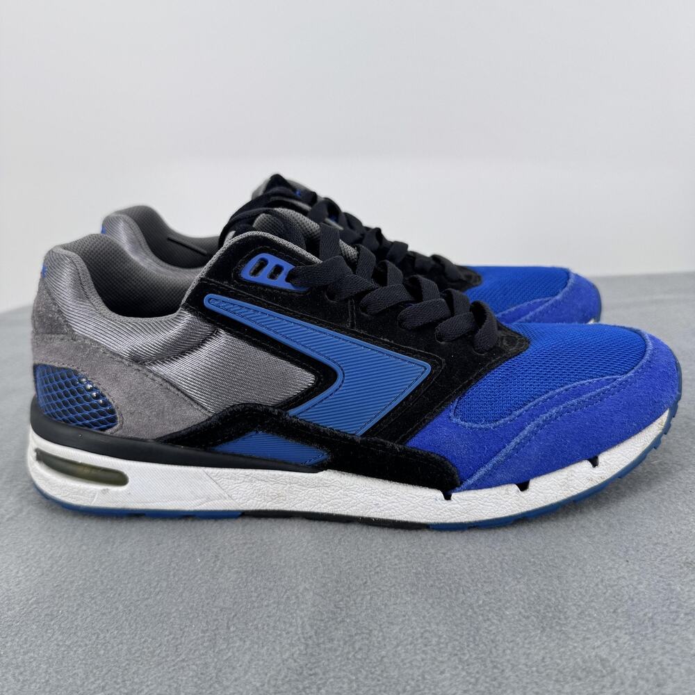 Brooks Heritage Fusion Shoes Mens 8 Blue Gray Suede Mesh Running 1101941D040